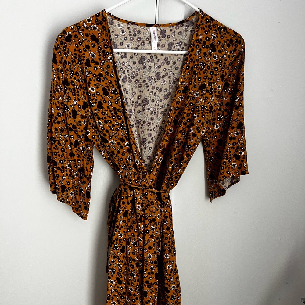 Floral wrap dress